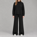 Women’s Knitted Co-Ord Set – Loose Jumper & High Waist Wide Leg Trousers