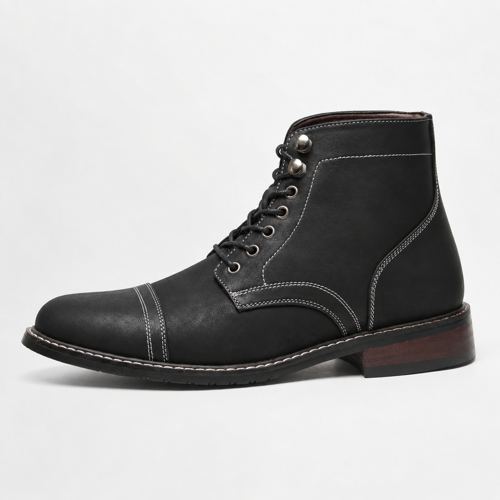 Men’s Walking Boots – Vintage Leather Casual Ankle Boots