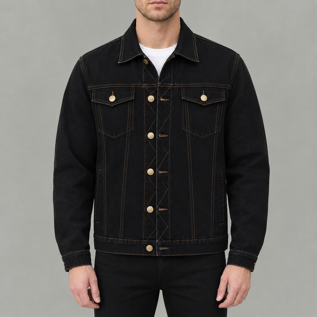 Men’s Denim Jacket – Relaxed Fit Casual Workwear Jacket