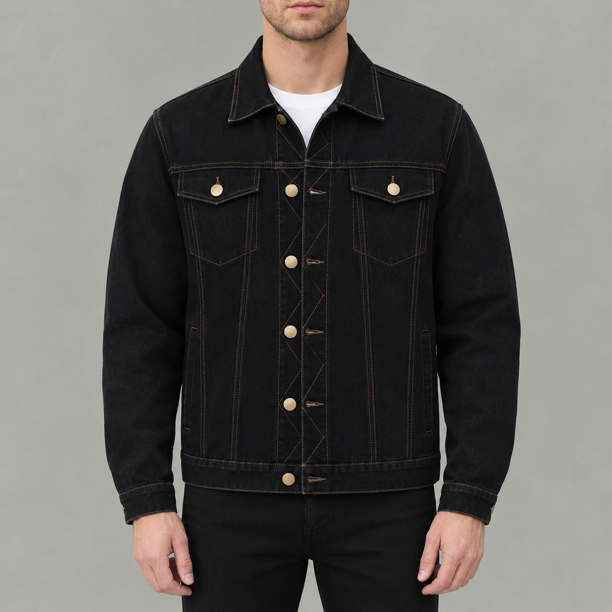 Men’s Denim Jacket – Relaxed Fit Casual Workwear Jacket