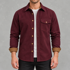 Men’s Casual Shacket – Long Sleeve Relaxed Fit Shacket