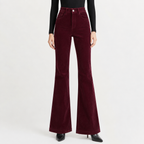 Women’s Corduroy Trousers – High Waist Bootcut Flared Trousers