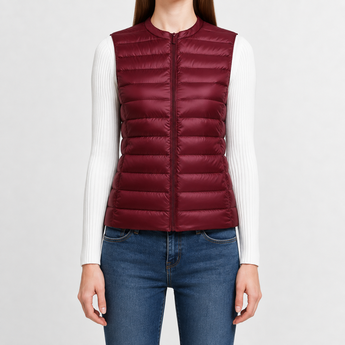 Women’s Quilted Gilet – Lightweight Slim Fit Sleeveless Padded Waistcoat