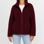 Women’s Fleece Jacket – Plush Warm Long Sleeve Casual Coat
