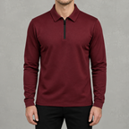 Men’s Quarter Zip Jumper – Fleece Lined Polo Collar Pullover