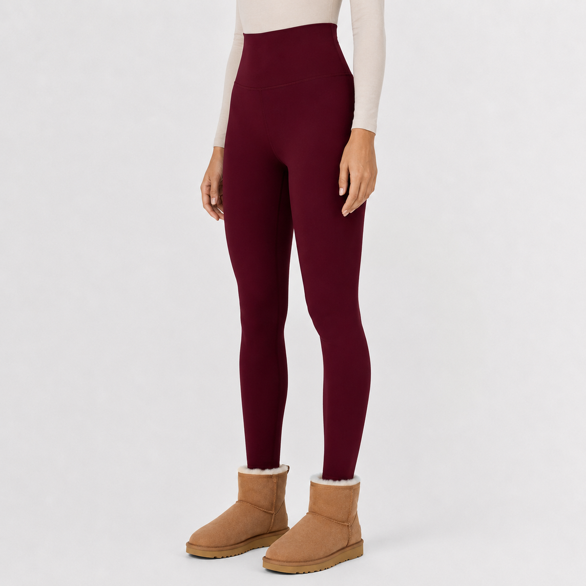 Women’s Thermal Leggings – High Waist Velvet Lined Cropped Leggings