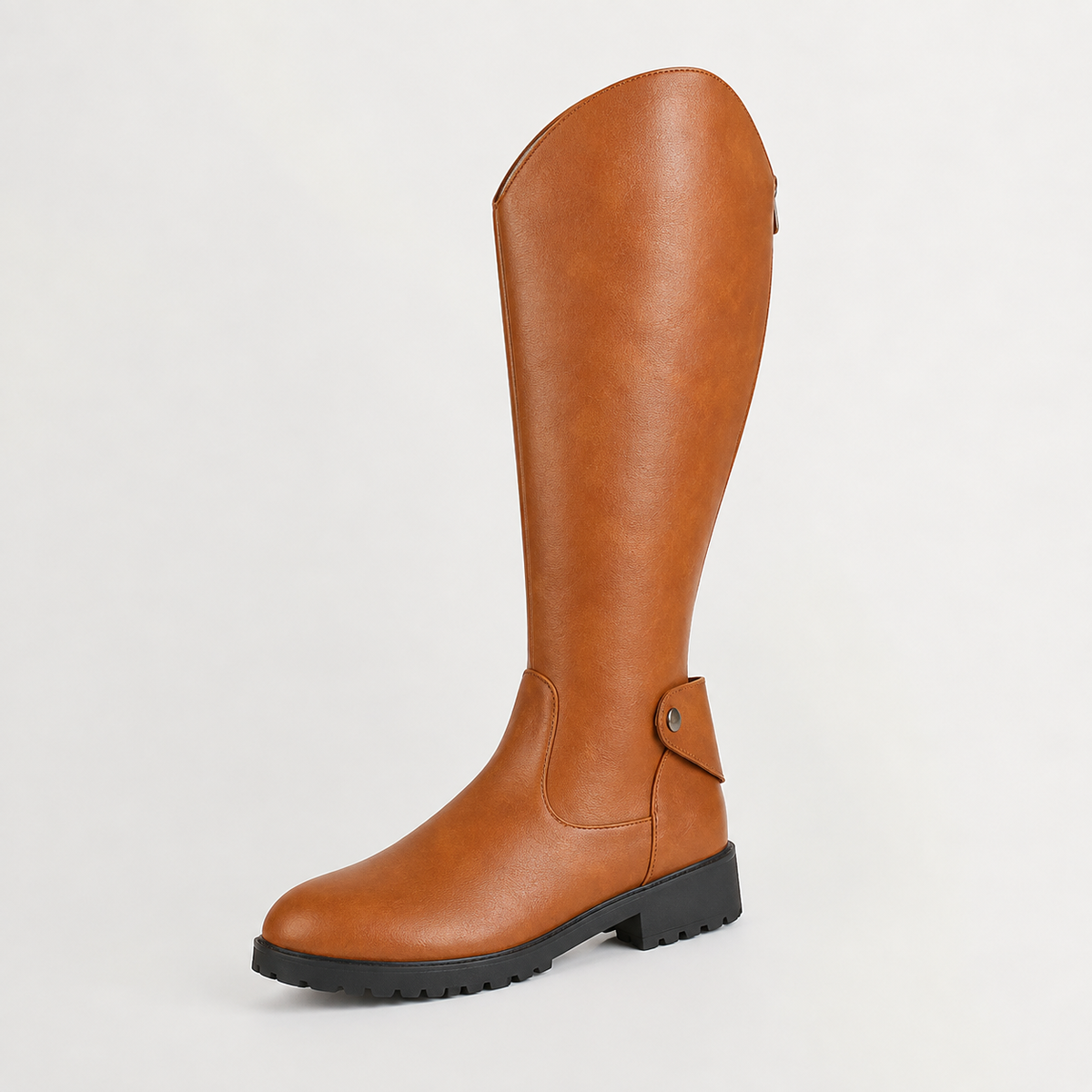 Women’s Knee High Boots – Chunky Heel Knight Boots with Side Zip