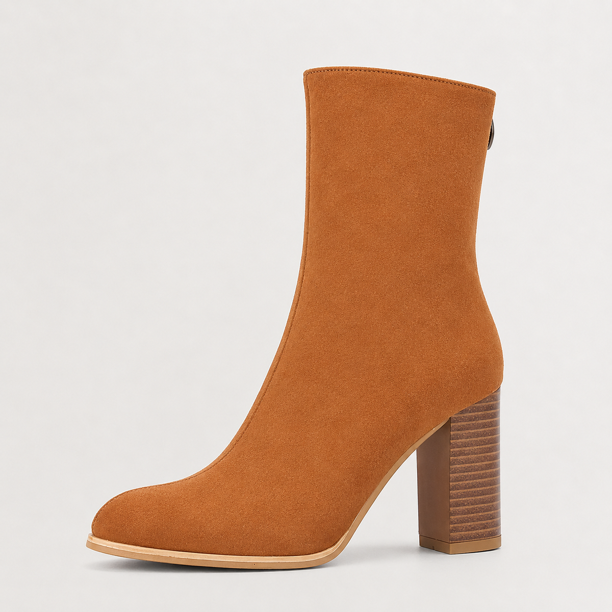 Women’s Mid-Calf Boots – Pointed Toe Mid-Cut Boots with Back Zip