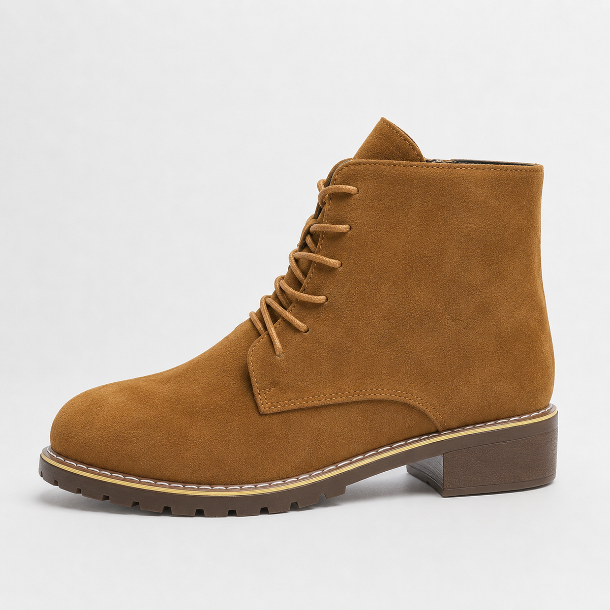 Women’s Ankle Boots – Round Toe Lace-Up Martin Boots
