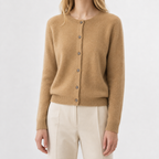 Women’s Cardigan – Plus Size Loose Fit Round Neck Knitted Jumper