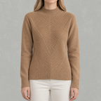 Women’s Jumper – Half Turtleneck Long Sleeve Knitted Jumper