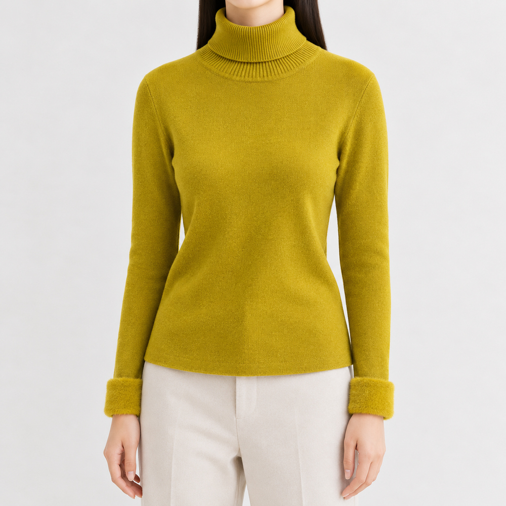 Women’s Thick Knit Jumper – Warm Long Sleeve Knitted Pullover Top