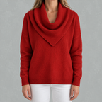 Women’s Knitted Jumper – Solid Colour Long Sleeve Pullover for Autumn & Winter