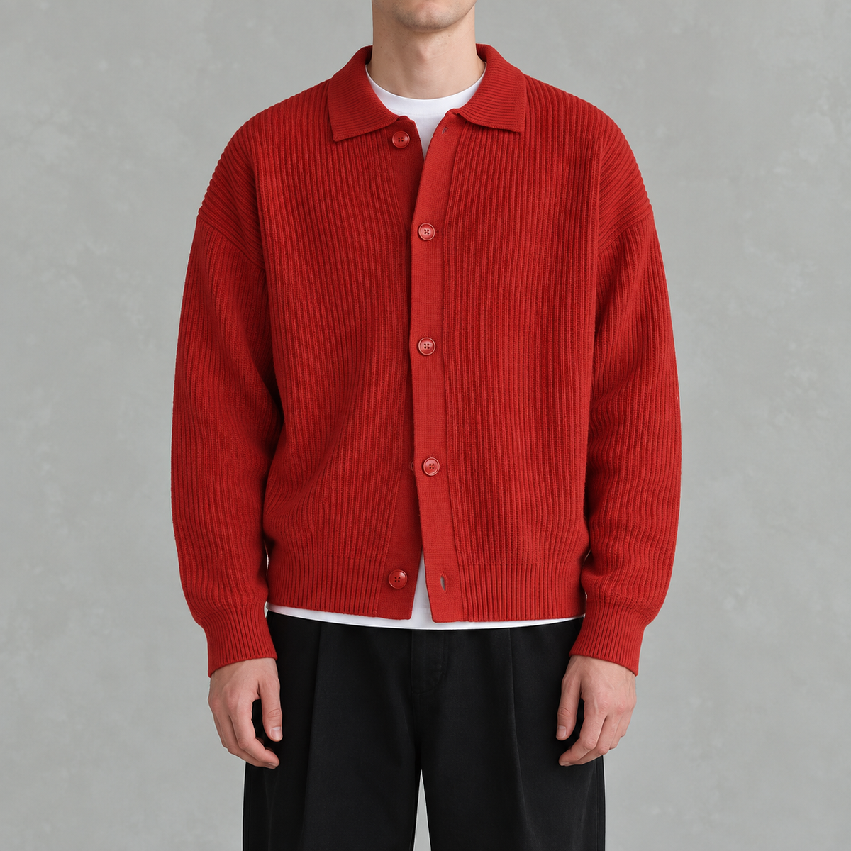Men’s Knitted Cardigan – Casual Unisex Button Front Jumper