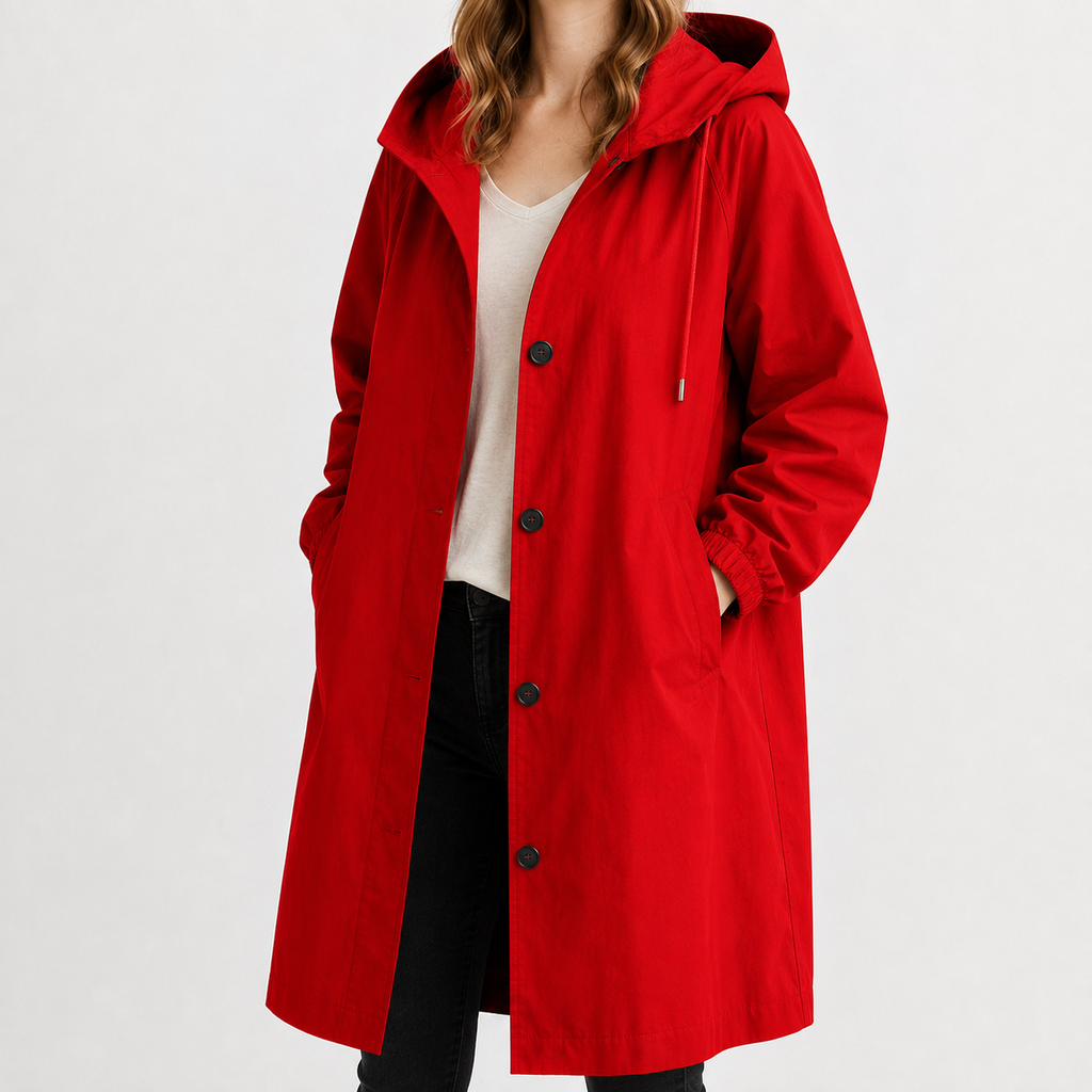 Women’s Waterproof Jacket – Lightweight Hooded Windbreaker with Quick-Dry Finish