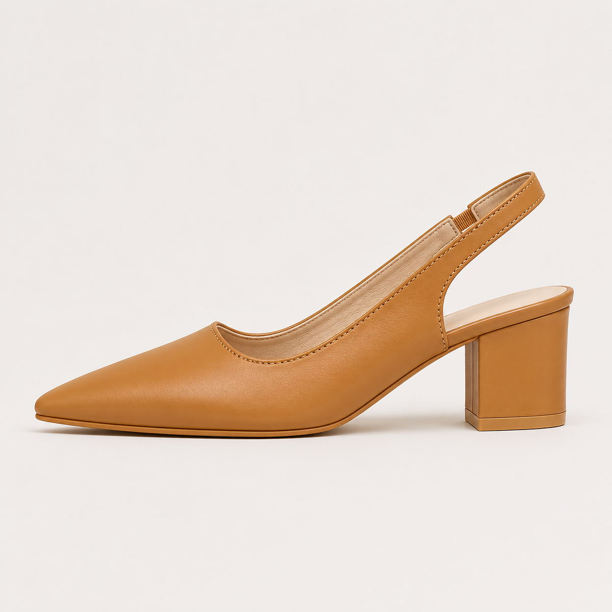 Women’s Suede Heels – Pointed Toe Chunky Heel Court Shoes