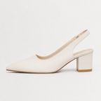 Women’s Suede Heels – Pointed Toe Chunky Heel Court Shoes