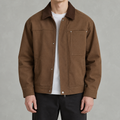 Men’s Vintage Lapel Jacket – Casual Long Sleeve Button Front Jacket