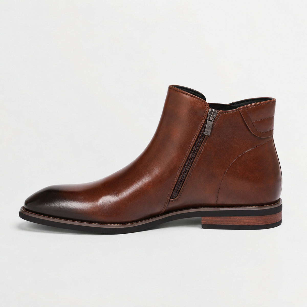 Men’s Chelsea Boots – Retro Leather Ankle Boots with Elastic Side Panels
