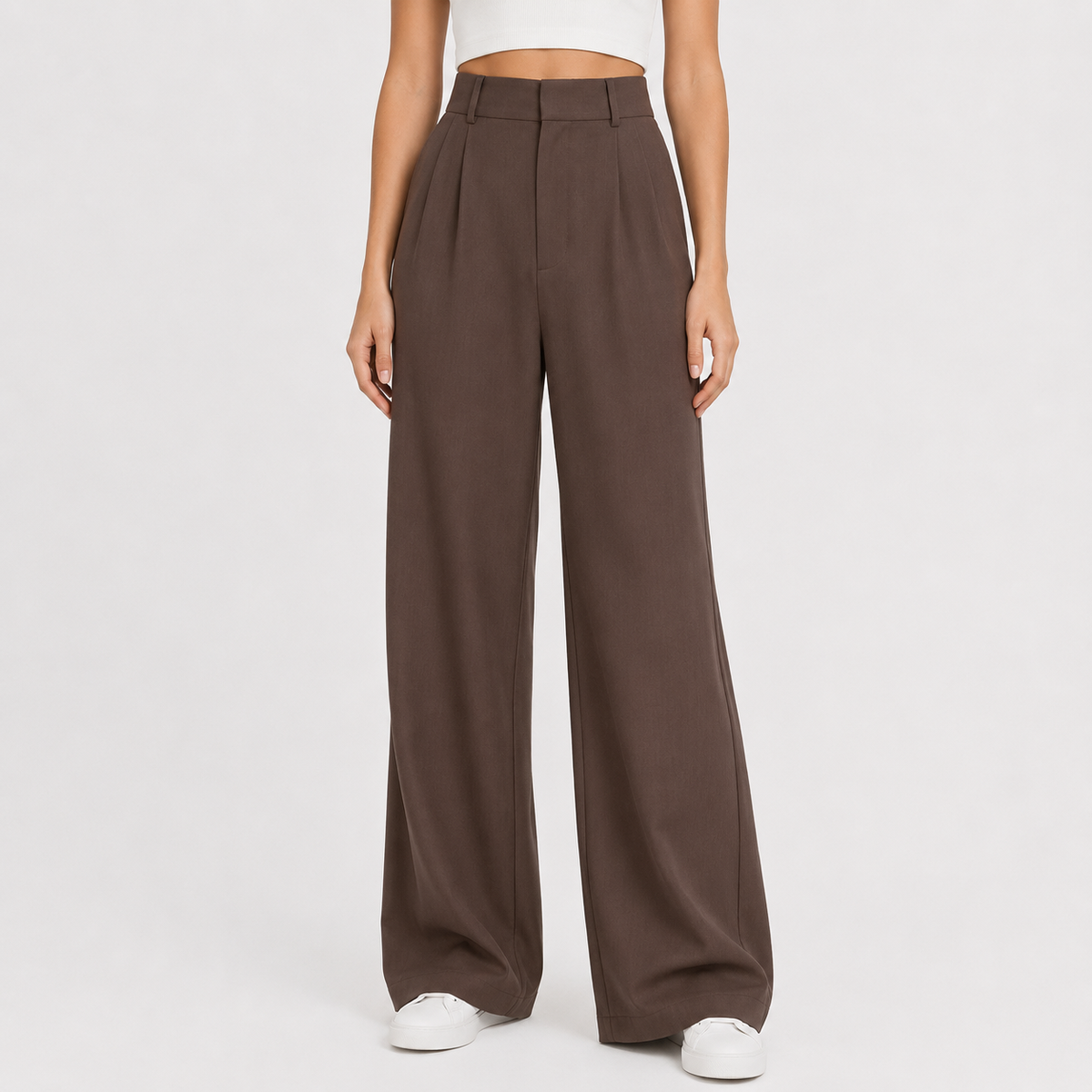 Women’s High Waist Trousers – Wide Leg Tailored Trousers