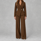 Women’s Suit – Tailored Blazer and Straight Leg Trousers Two-Piece Set