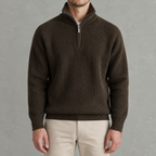 Men’s Quarter Zip Jumper – Slim Fit Soft Long Sleeve Base Layer Pullover