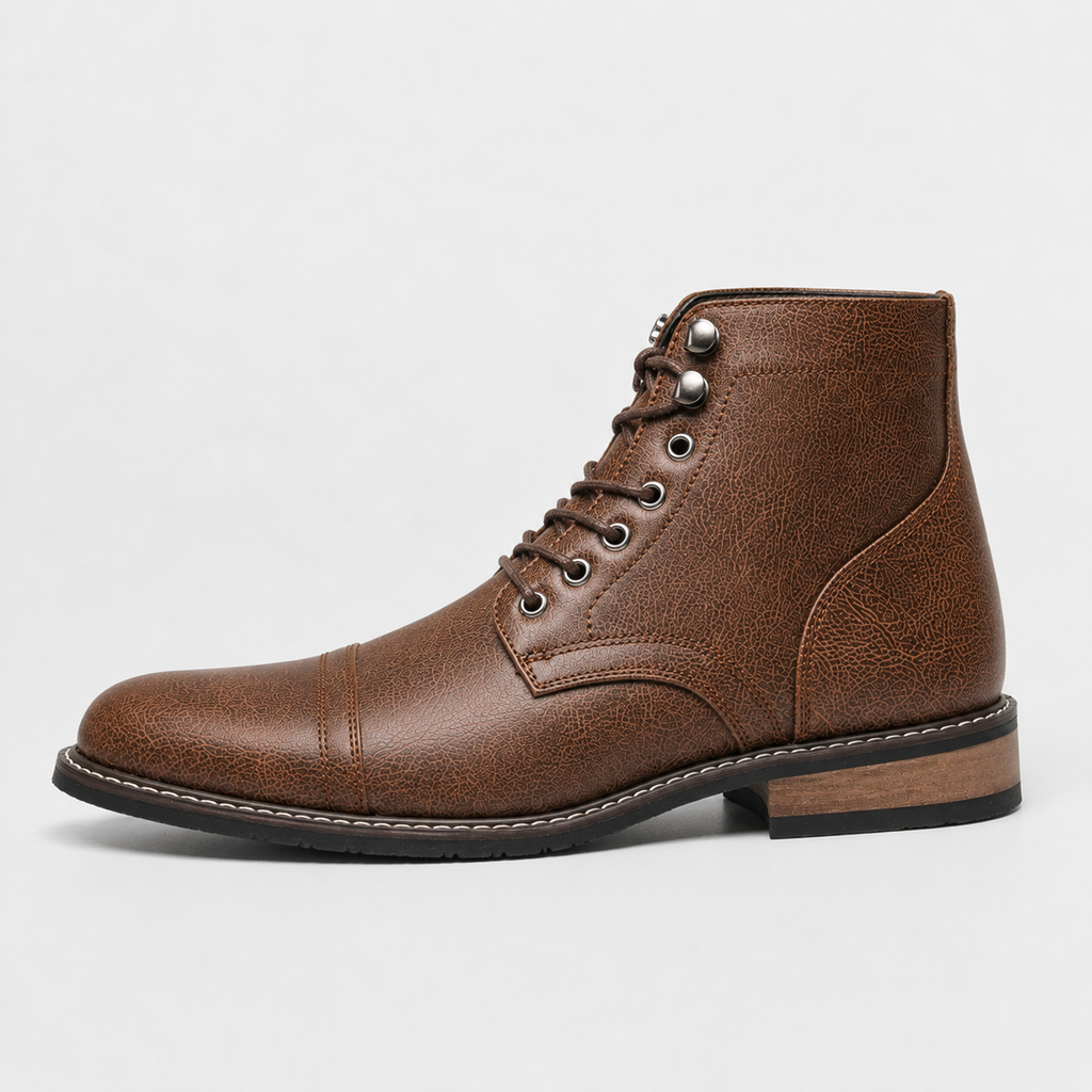 Men’s Walking Boots – Vintage Leather Casual Ankle Boots