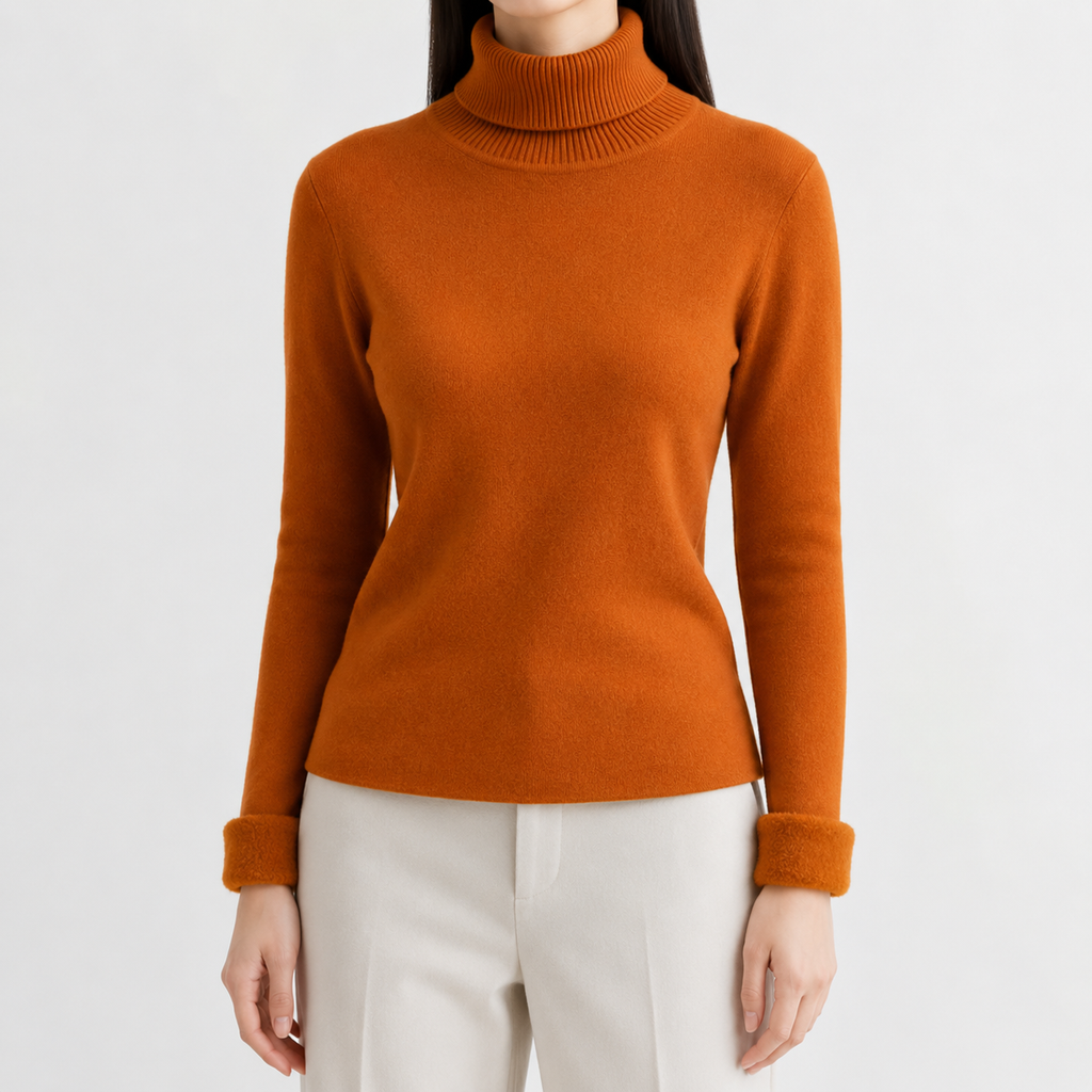Women’s Thick Knit Jumper – Warm Long Sleeve Knitted Pullover Top