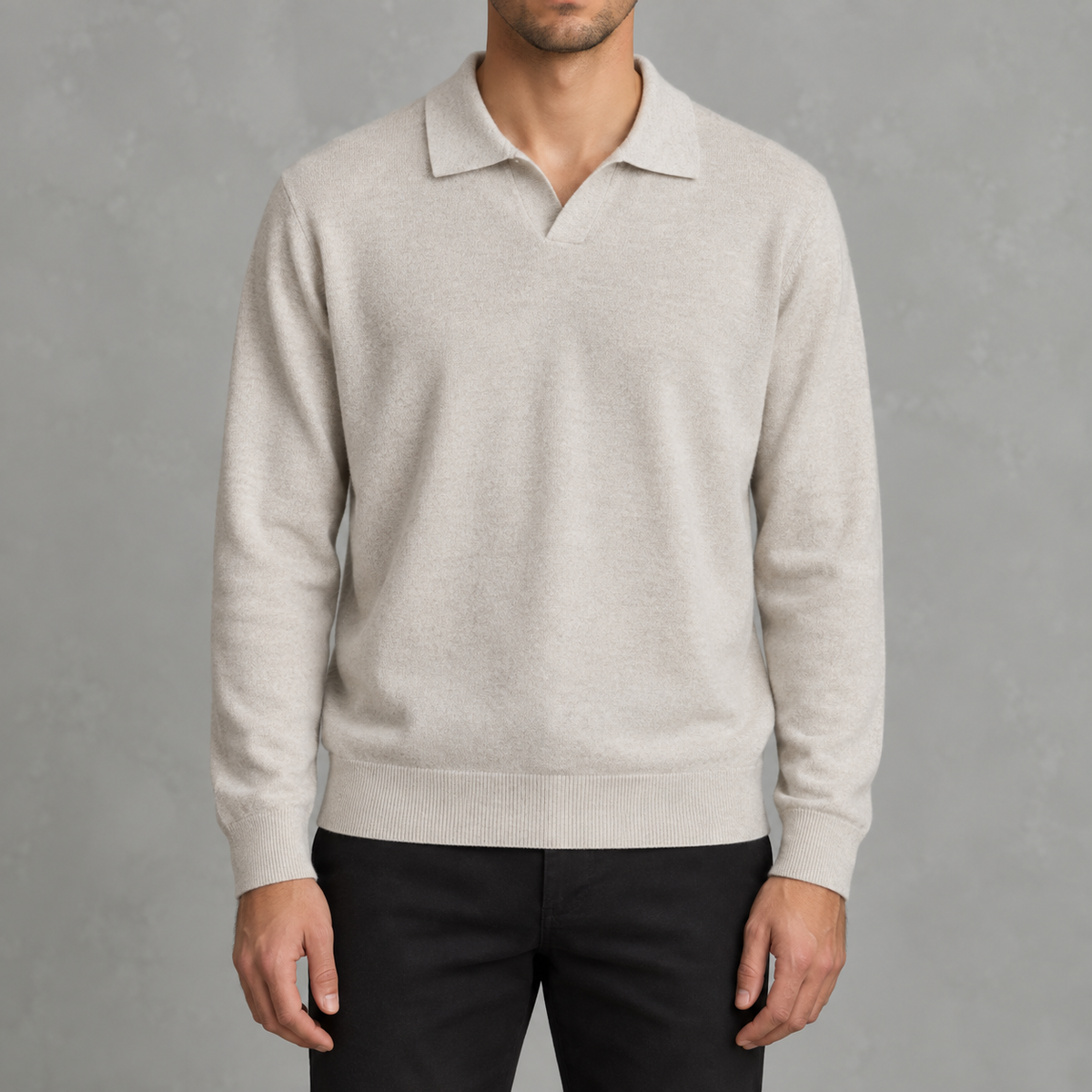 Men’s Wool Jumper – Loose Fit Warm Knitted Pullover for Autumn & Winter