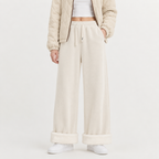 Women’s Corduroy Trousers – Fleece Lined Wide Leg Winter Trousers