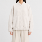 Women’s Bomber Jacket – Relaxed Fit Pocket Jacket with Long Sleeves