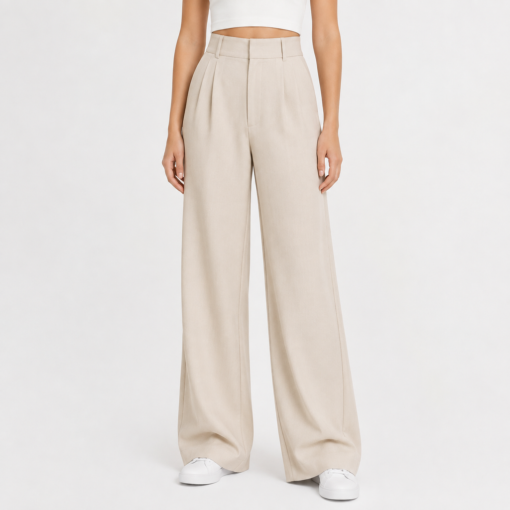 Women’s High Waist Trousers – Wide Leg Tailored Trousers