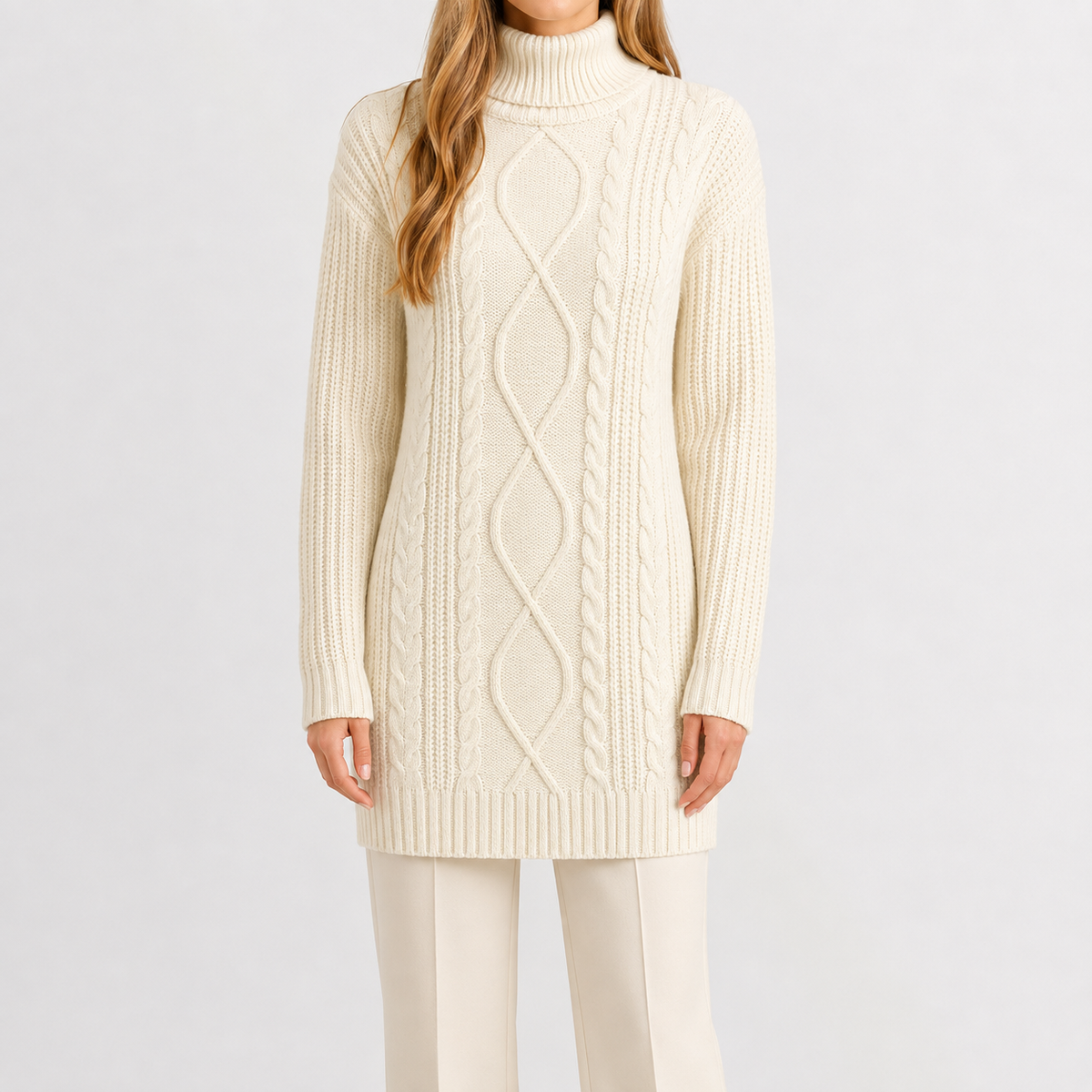 Women’s Distressed Jumper – Knitted Long Sleeve Pullover with Vintage Finish