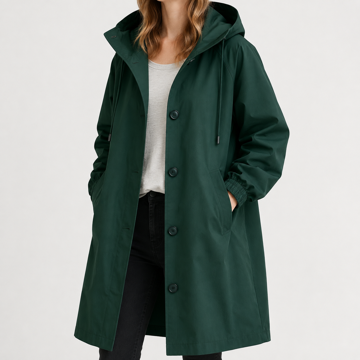 Women’s Waterproof Jacket – Lightweight Hooded Windbreaker with Quick-Dry Finish