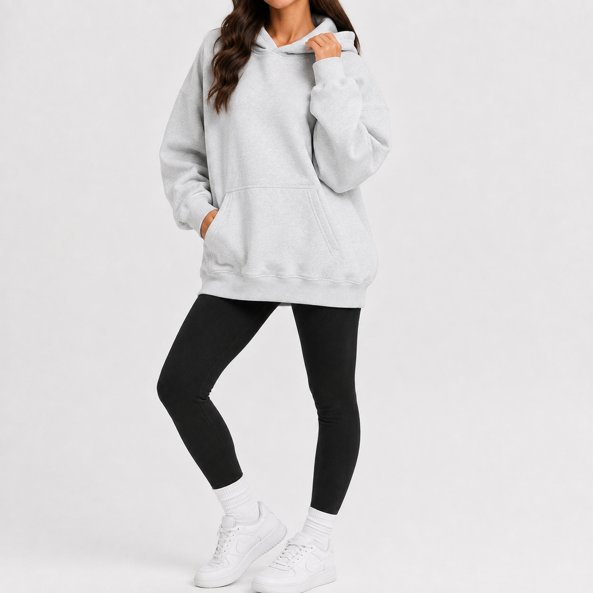 Women’s Oversized Hoodie – Drop Shoulder Long Sleeve Pullover Jumper