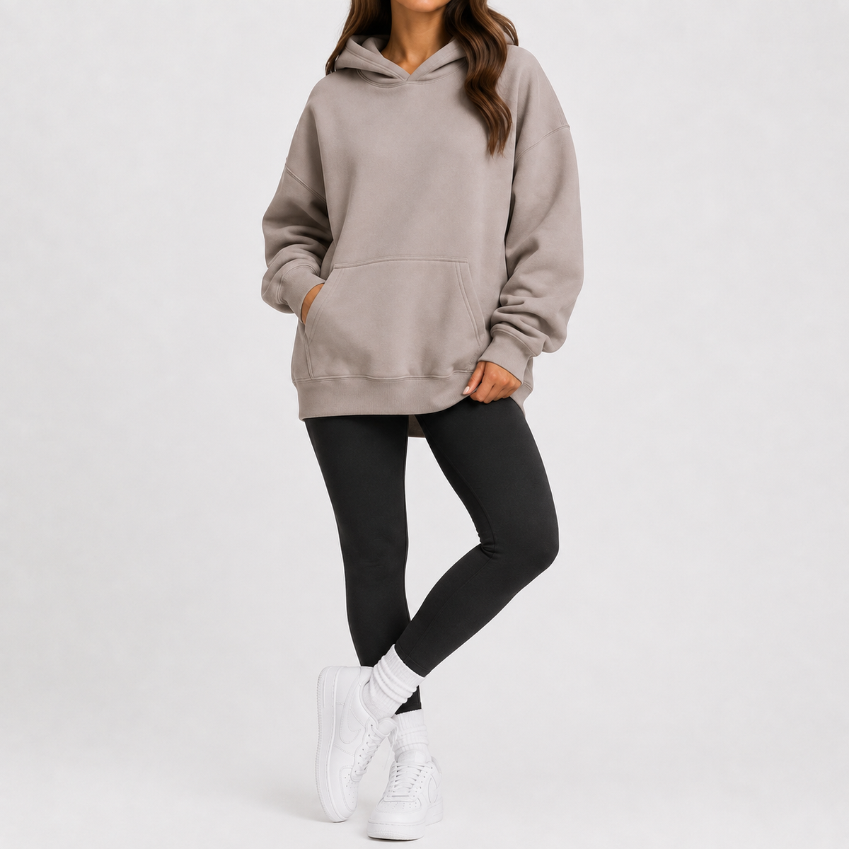 Women’s Oversized Hoodie – Drop Shoulder Long Sleeve Pullover Jumper