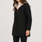 Women’s Quilted Jacket – Diamond Quilted Lightweight Padded Coat