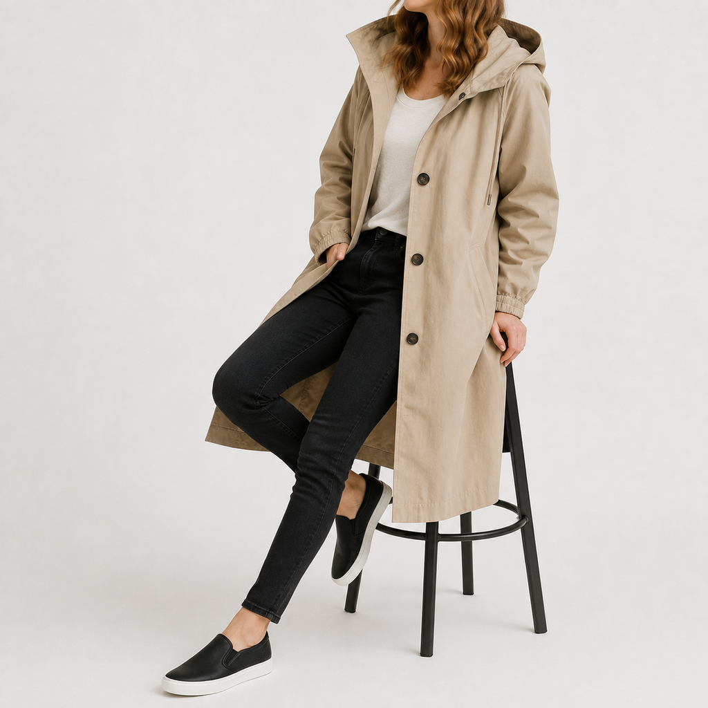 Women’s Waterproof Jacket – Lightweight Hooded Windbreaker with Quick-Dry Finish