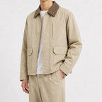 Men’s Cardigan – British Style Short Knitted Jacket with Button Front