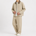 Men’s Cardigan – British Style Short Knitted Jacket with Button Front