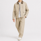 Men’s Cardigan – British Style Short Knitted Jacket with Button Front
