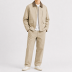 Men’s Cardigan – British Style Short Knitted Jacket with Button Front