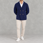 Men’s Cardigan – Slim Fit Double Breasted Lapel Knit Jumper