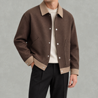 Men’s Casual Jacket – Lightweight Autumn Zip Jacket with Stand Collar