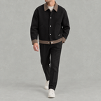 Men’s Casual Jacket – Lightweight Autumn Zip Jacket with Stand Collar