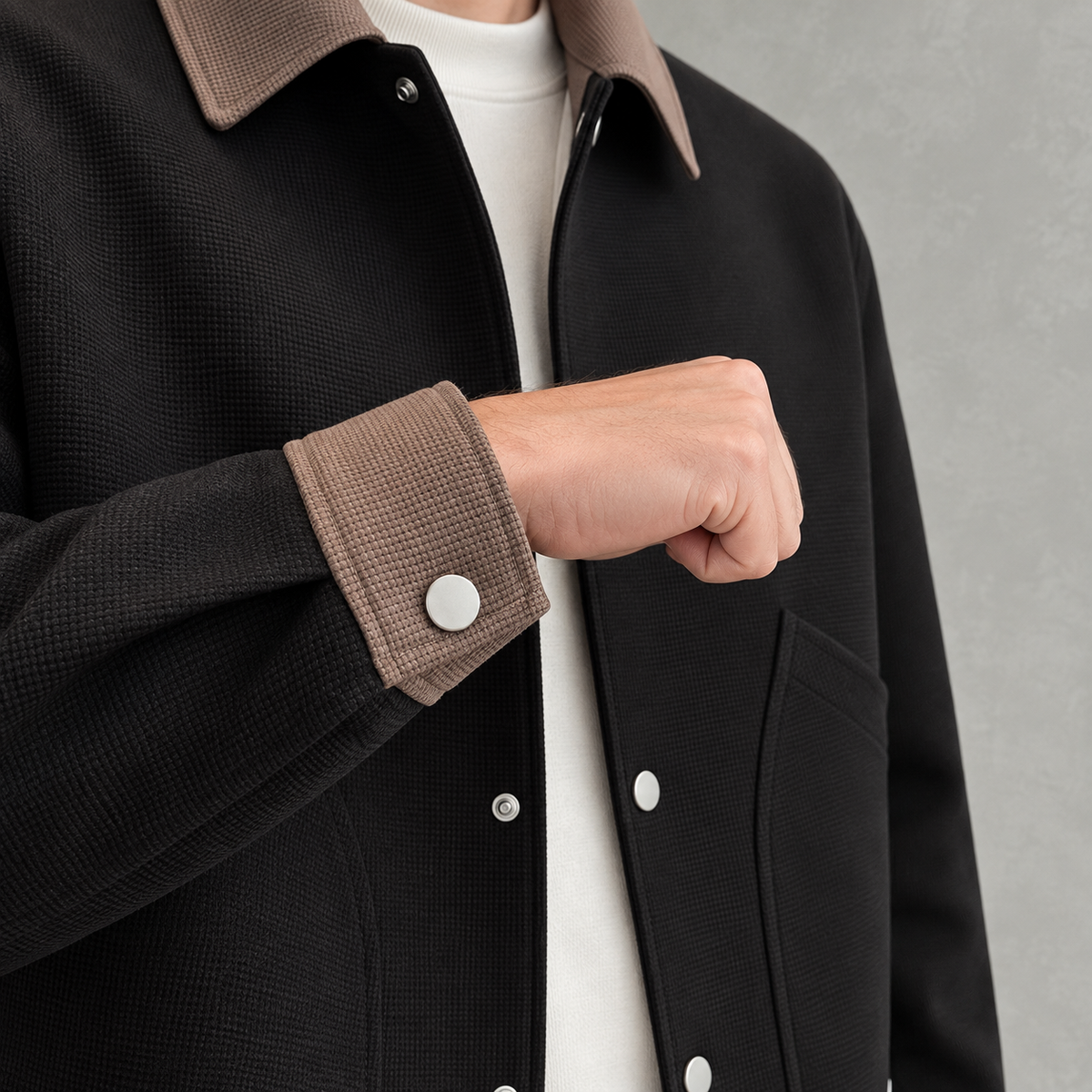 Men’s Casual Jacket – Lightweight Autumn Zip Jacket with Stand Collar