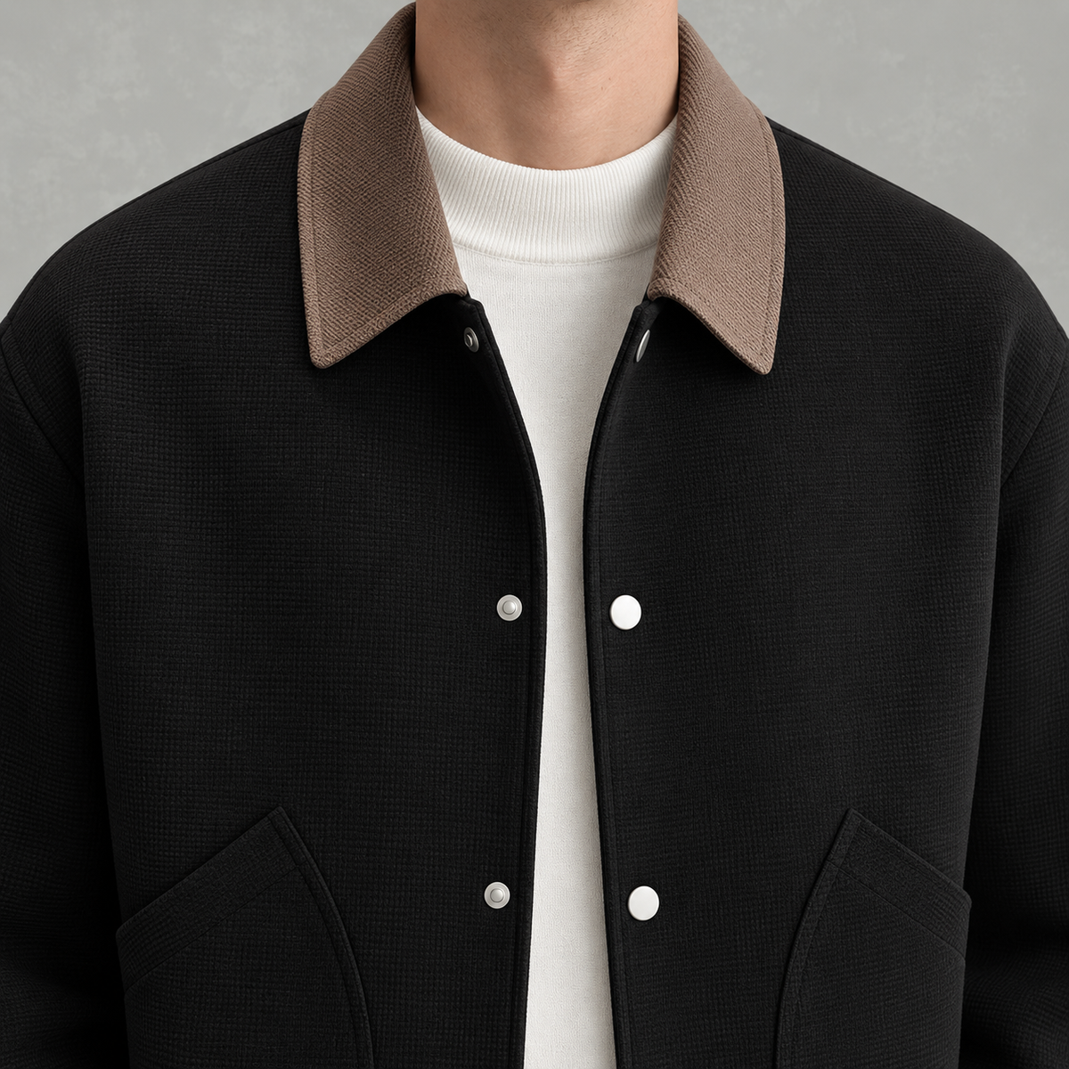 Men’s Casual Jacket – Lightweight Autumn Zip Jacket with Stand Collar