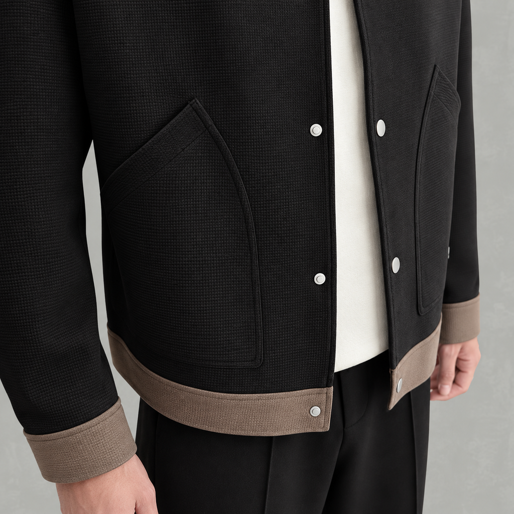 Men’s Casual Jacket – Lightweight Autumn Zip Jacket with Stand Collar