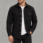 Men’s Casual Shacket – Long Sleeve Relaxed Fit Shacket