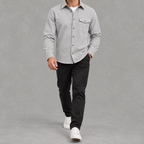 Men’s Casual Shacket – Long Sleeve Relaxed Fit Shacket